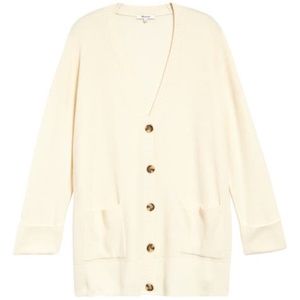 Madewell Miller Cardigan Sweater S Heather Coconut